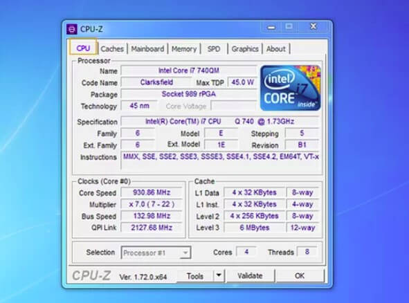 Phần mềm test ổ cứng CPU-Z