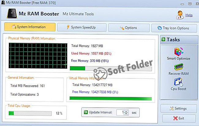 Phần mềm giải phóng RAM cho PC (Mz - RAM Booster)