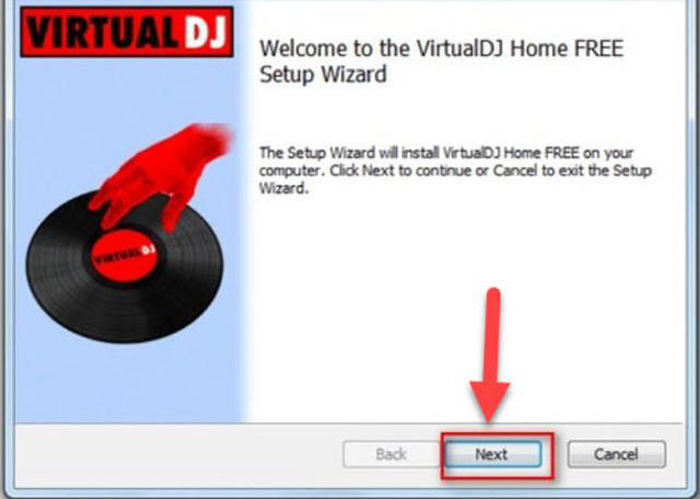 Chọn Next để bước qua cài đặt tiếp theo Virtual DJ