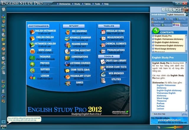 Phần mềm học tiếng anh English Study Pro 2012 