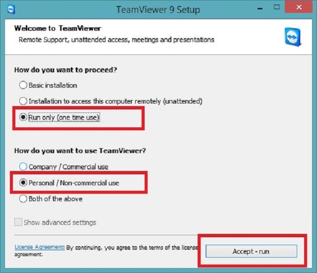 Download Teamview sử dụng không cần cài đặt