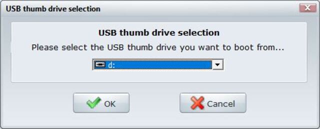 Lựa chọn USB Boot mà bạn muốn thực hiện việc kiểm tra