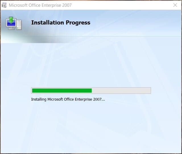 Mọi thứ đã hoàn tất và bây giờ bạn đã có thể truy cập vào Microsoft Office 2007