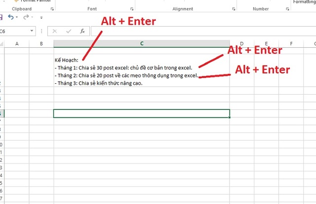 Cách viết nhiều dòng trong 1 ô Excel Nhanh chóng Đơn giản
