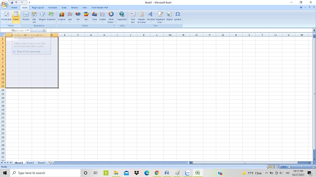 Bước 3: Sử dụng biểu tượng Table hay là tổ hợp phím “Ctrl + T”