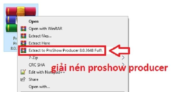 Giải nén phần mềm Proshow Producer 8.0
