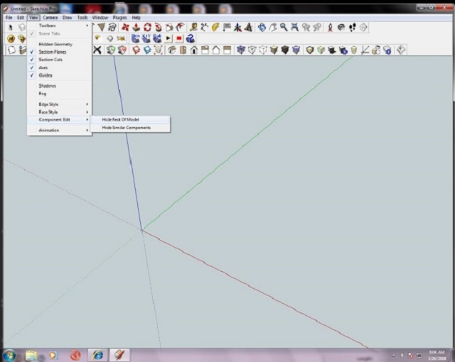 Lệnh Hide trong Sketchup