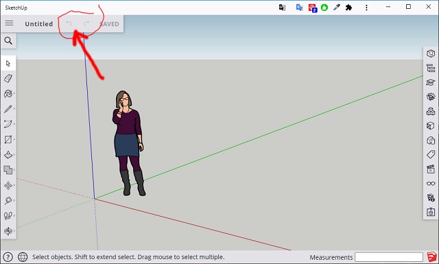 Lệnh Undo trong Sketchup