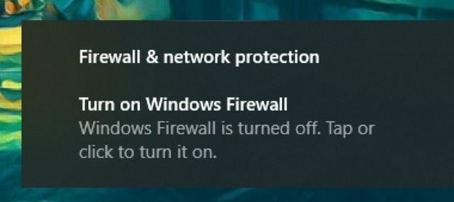 Xác nhận rằng tường lửa đã được tắt cho PC