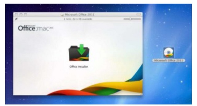Cửa sổ cài đặt phần mềm Microsoft Office 2011