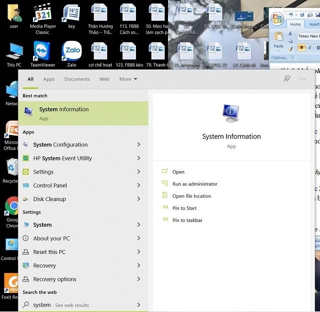 Bước 1: sử dụng tổ hợp phím “Windows + S” để mở “System”
