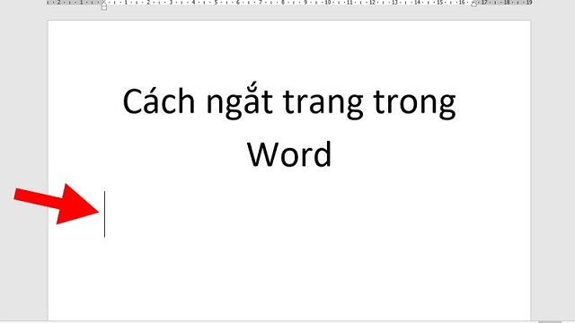 Tách trang trong Word bằng phím tắt