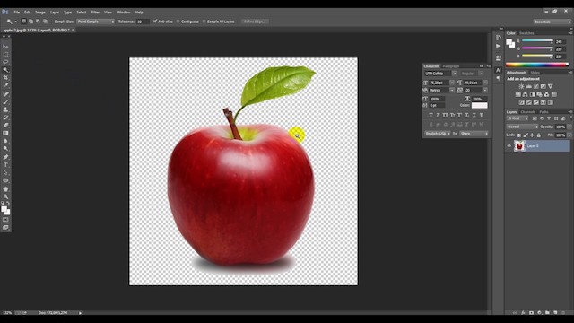 Hình ảnh quả táo trên Photoshop