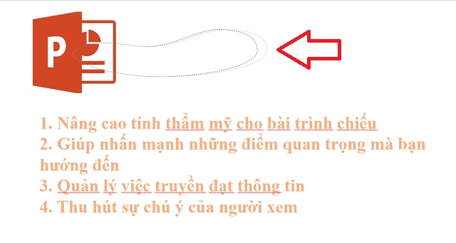 Kéo thả chuột giúp thay đổi kích thước của đường hiệu ứng