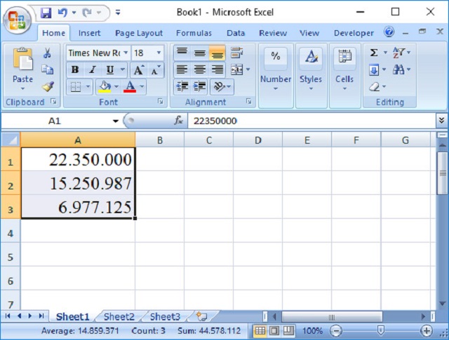 Mở Excel và kiểm tra