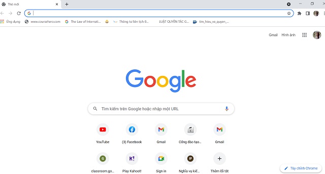 Mở cửa sổ Chrome trên máy tính