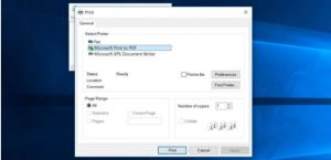 Thực hiện thao tác in tài liệu dạng PDF trên hệ điều hành Windows 10