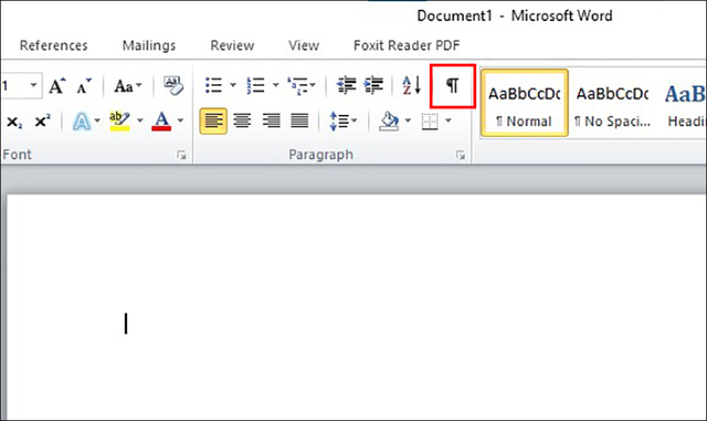 Hãy mở văn bản Word và sau đó bật tính năng Paragraph