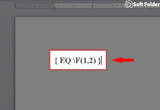 Viết biểu thức { EQ \F(1,2) } để nhập được phân số